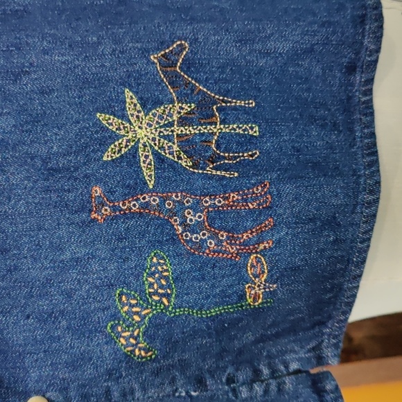 Christopher & Banks Jean Jacket with animal embroidery details - Picture 6 of 11